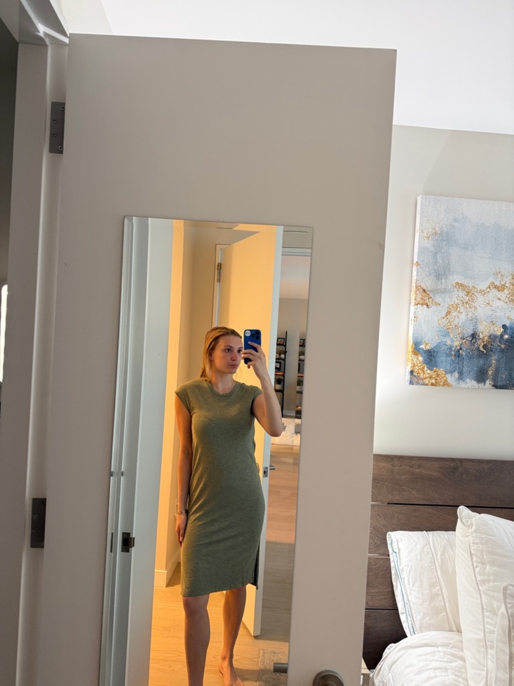 Madewell Olive Green Midi Dress